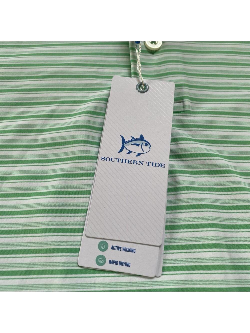 Southern Tide Brrr Performance Striped Polo Golf Mens XL NWT